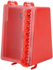 Scatola di chiusura per gruppi portatile - 8 ganci - Materiale resistente - Montaggio a muro - Blocco di sicurezza con anello - Pannello trasparente - Cassetto di chiave