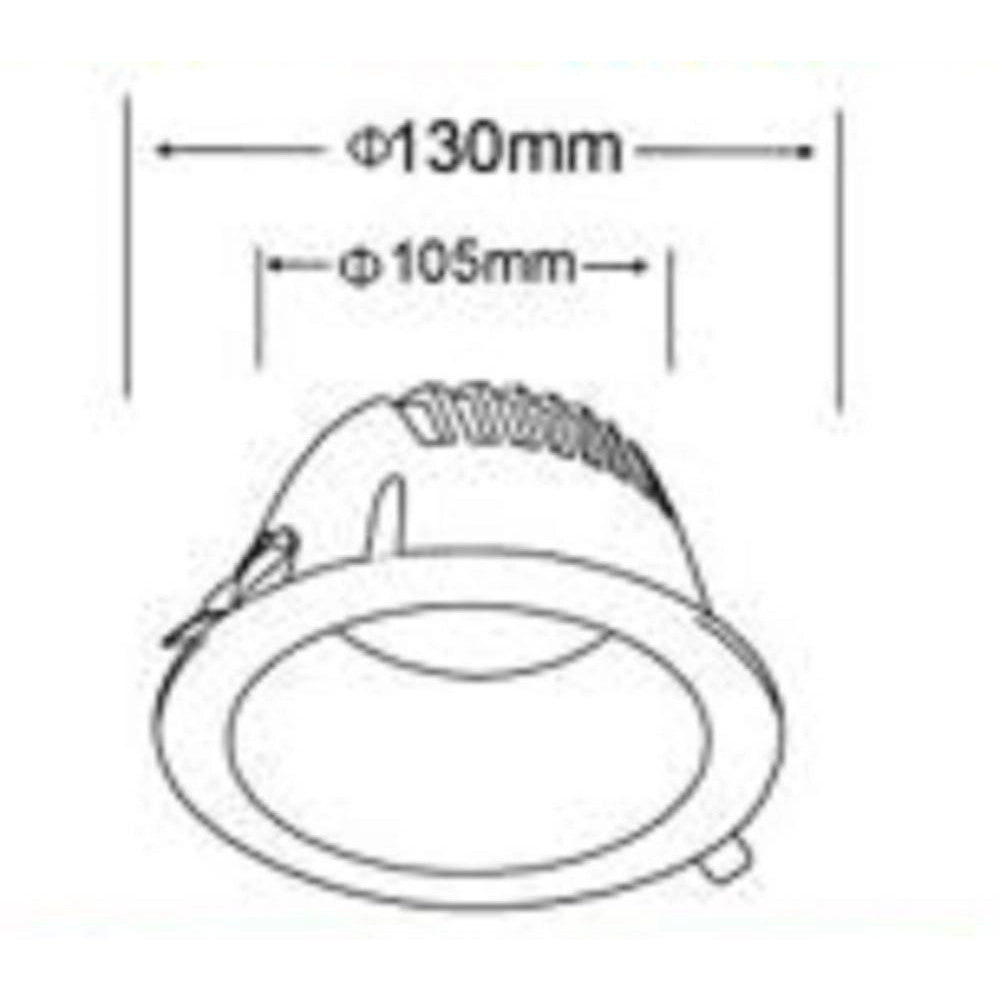 Trade Shop - Faretto Smd Led Da Incasso Rotondo 12 Watt 1100 Lumen Luce 4000k 6500k Gl-ag12 -