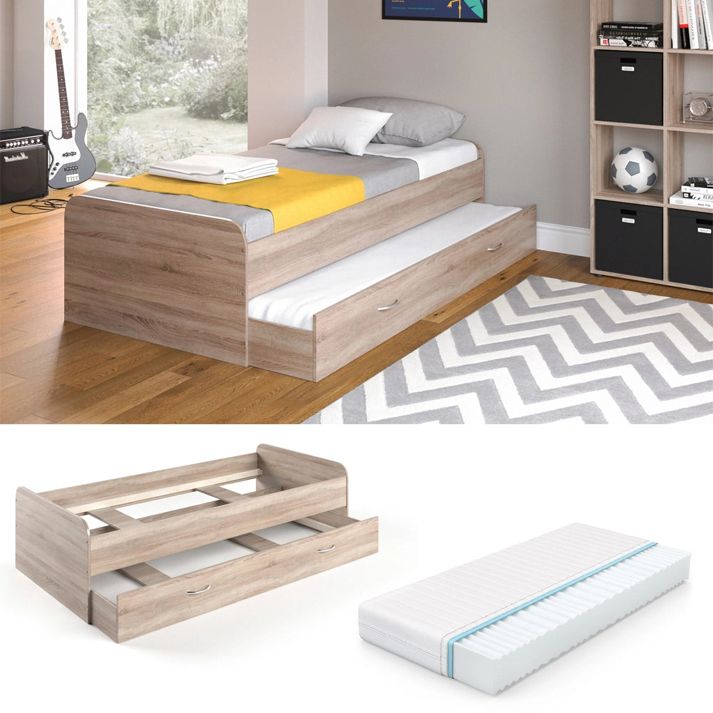 Vitalispa Letto per bambini Sonoma 90x200 cm con materasso