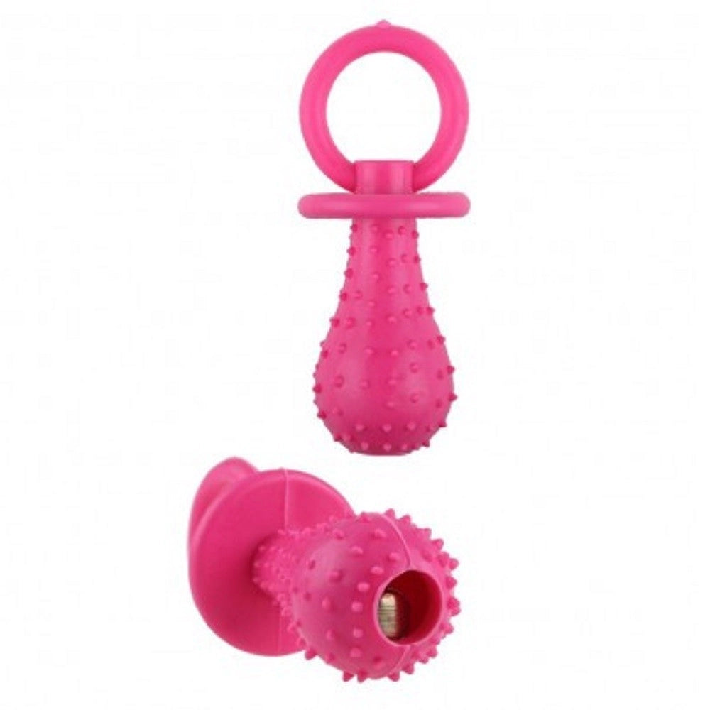 Trade Shop - Gioco Riportino Per Animali Ciuccio In Gomma Sonoro 14 Cm Morbido Per Cani Gatti -