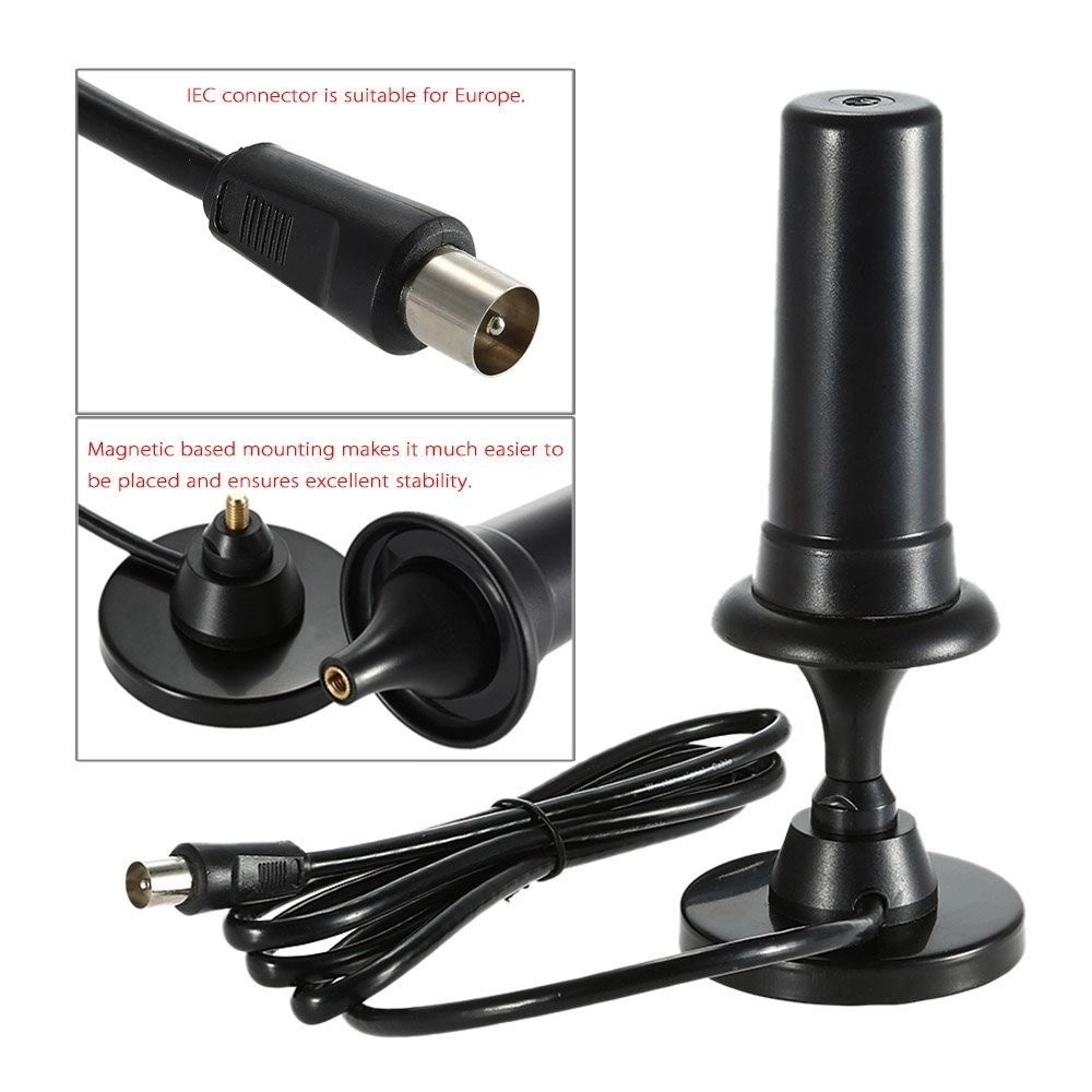 Trade Shop - Antenna Tv Digitale 36dbi Ad Alto Guadagno Full Hd 1080p Vhf Dvb Connettore Iec -