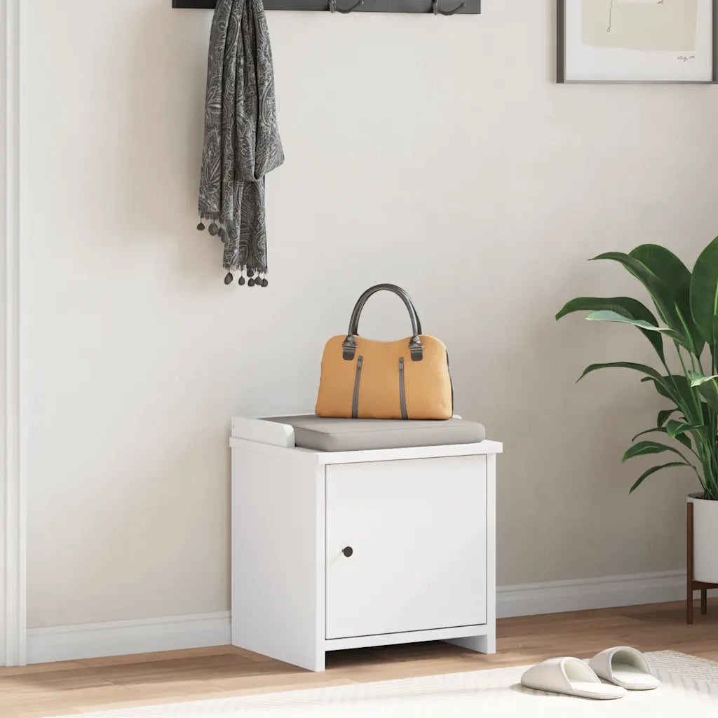 vidaXL Panca da Corridoio SANDNES Bianca 45x40x50 cm in Legno di Pino
