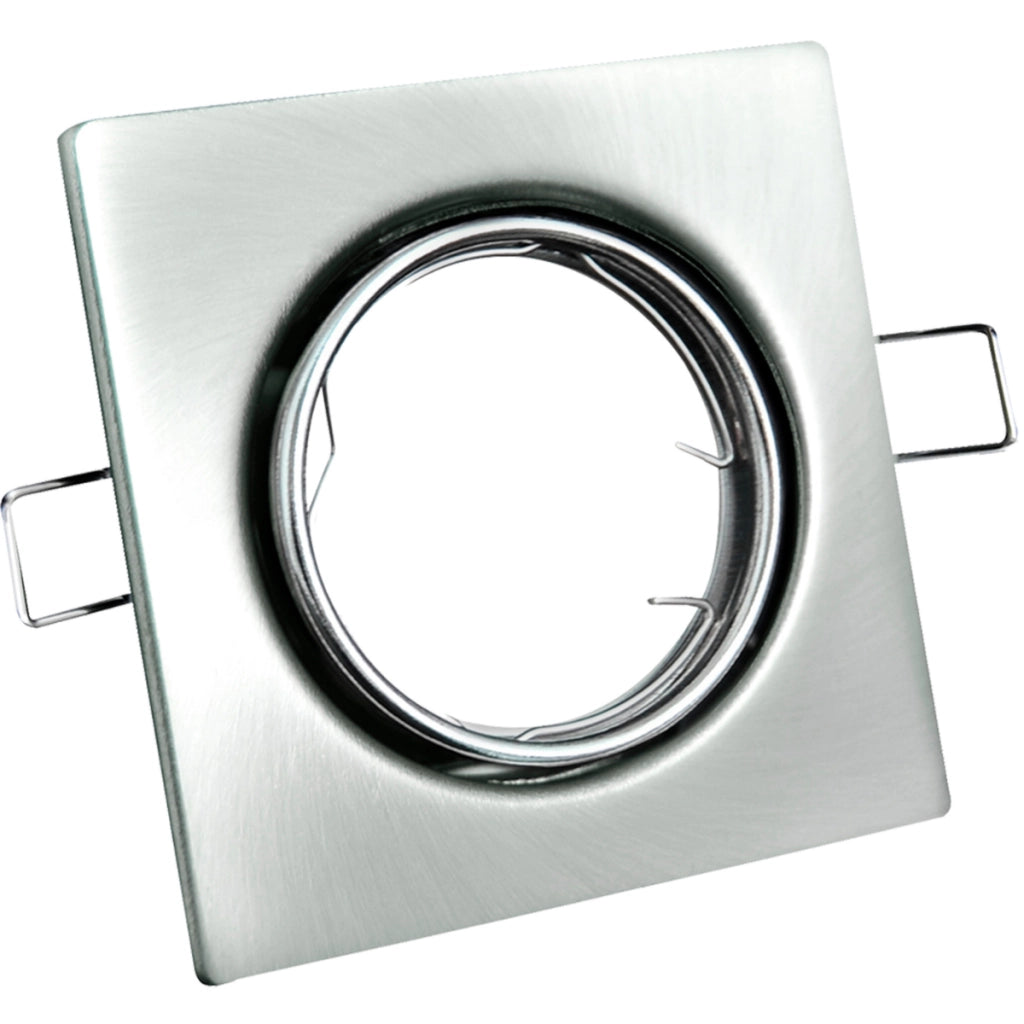 Set 3 faretti LED incasso quadrati nichel GU10 Polux