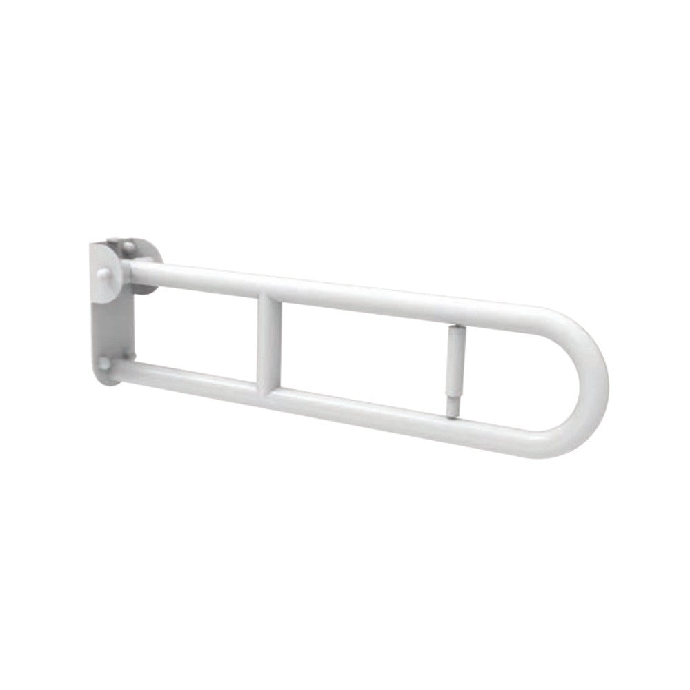 Barra maniglione ribaltabile cm 60 piastra con porta rotolo