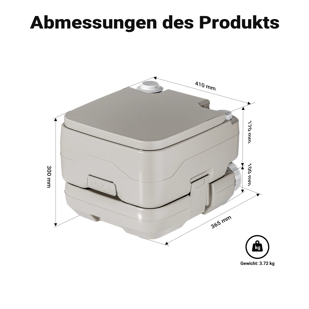 Wc portatile 10 l, wc da campeggio portatile con pompa manuale, bagno chimico per camper facile da pulire