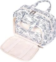 Borse da Bagno per Donne, Uomini e Bambini – Grandi Borse con Fiori Blu Scuro – Borse da Viaggio Unisex con Grande Capacità di Ripostiglio