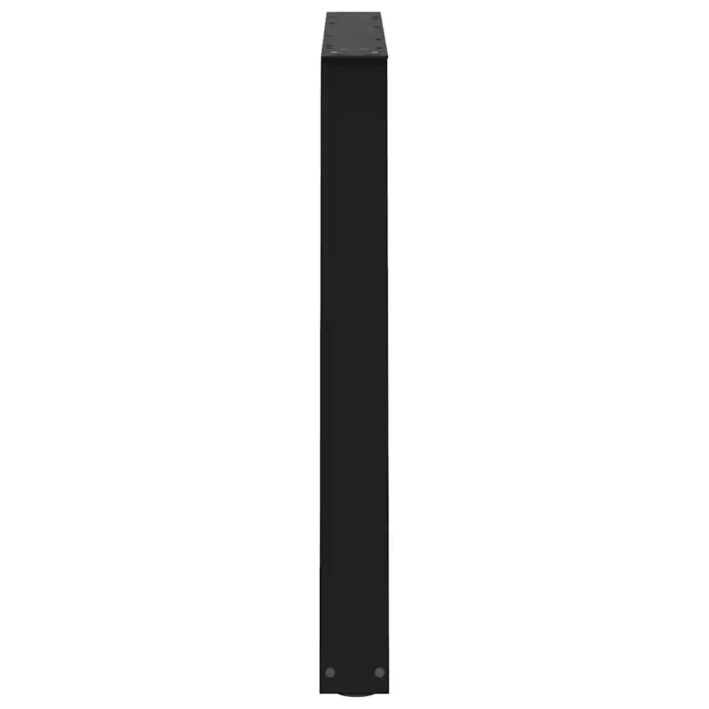 Gambe per tavolo da pranzo a forma di V 3 pz nere 100x(72-73,3) cm in acciaio