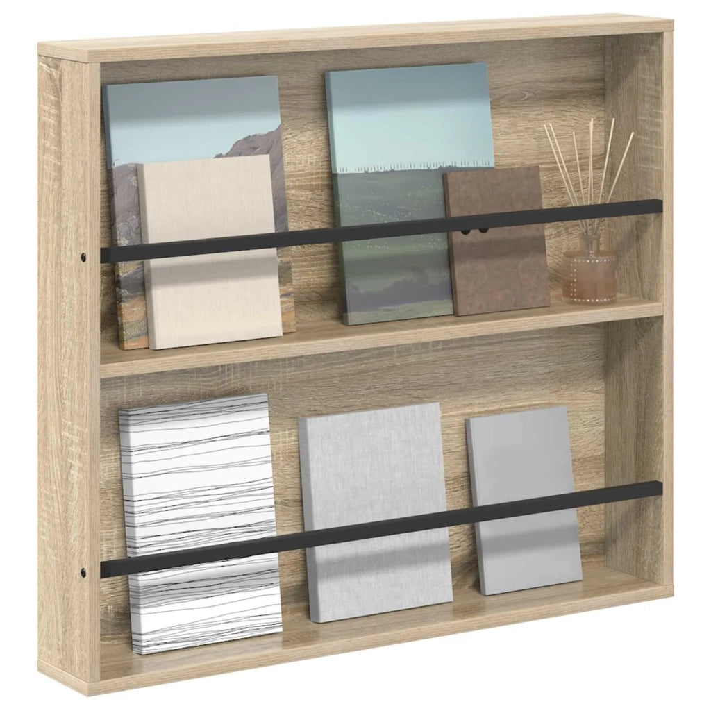 Scaffale per riviste Rovere Sonoma 80 x 12 x 70 cm CFW6183177