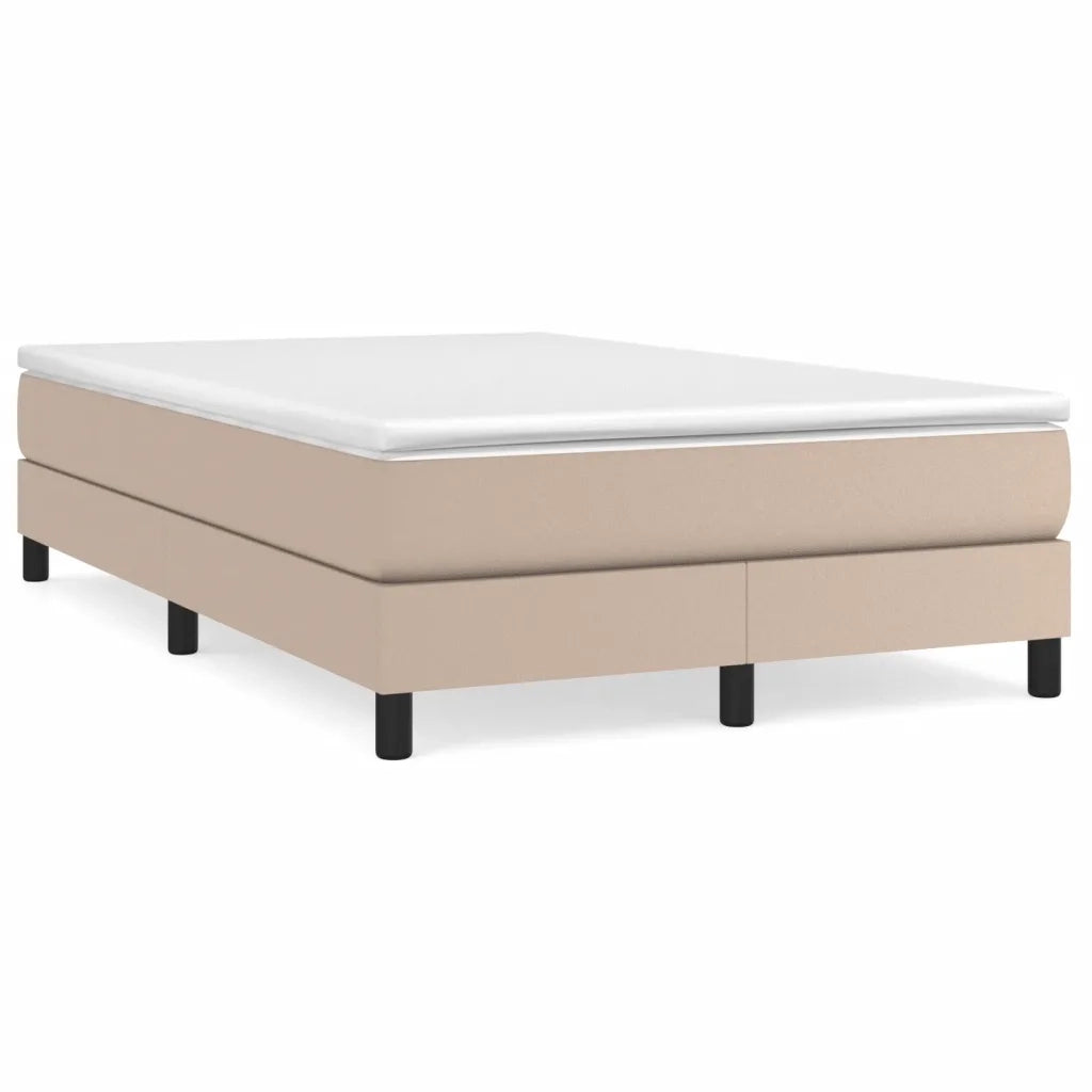 vidaXL Giroletto a Molle con Materasso Cappuccino 120x190cm Similpelle
