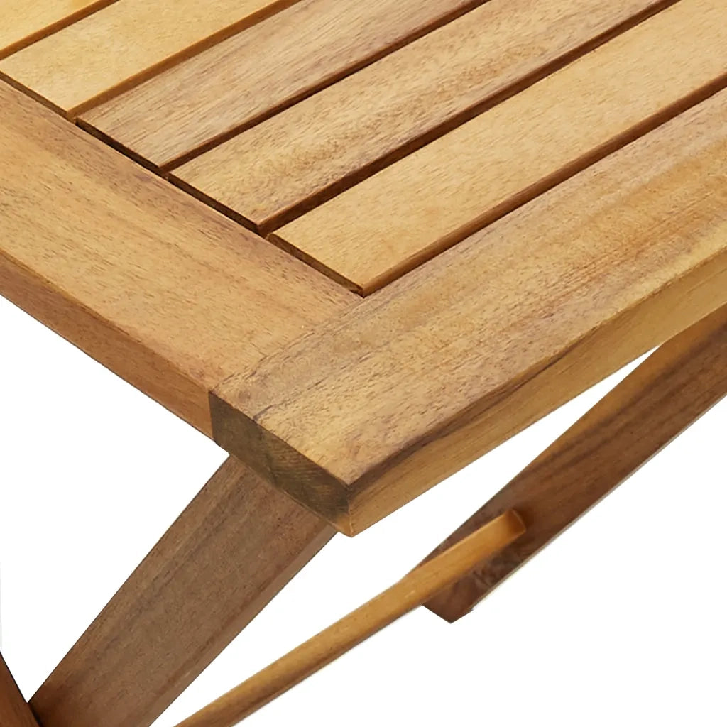 Set da Bistrot 3 pz | Set Salotto da Giardino Pieghevole con Cuscini Massello di Acacia