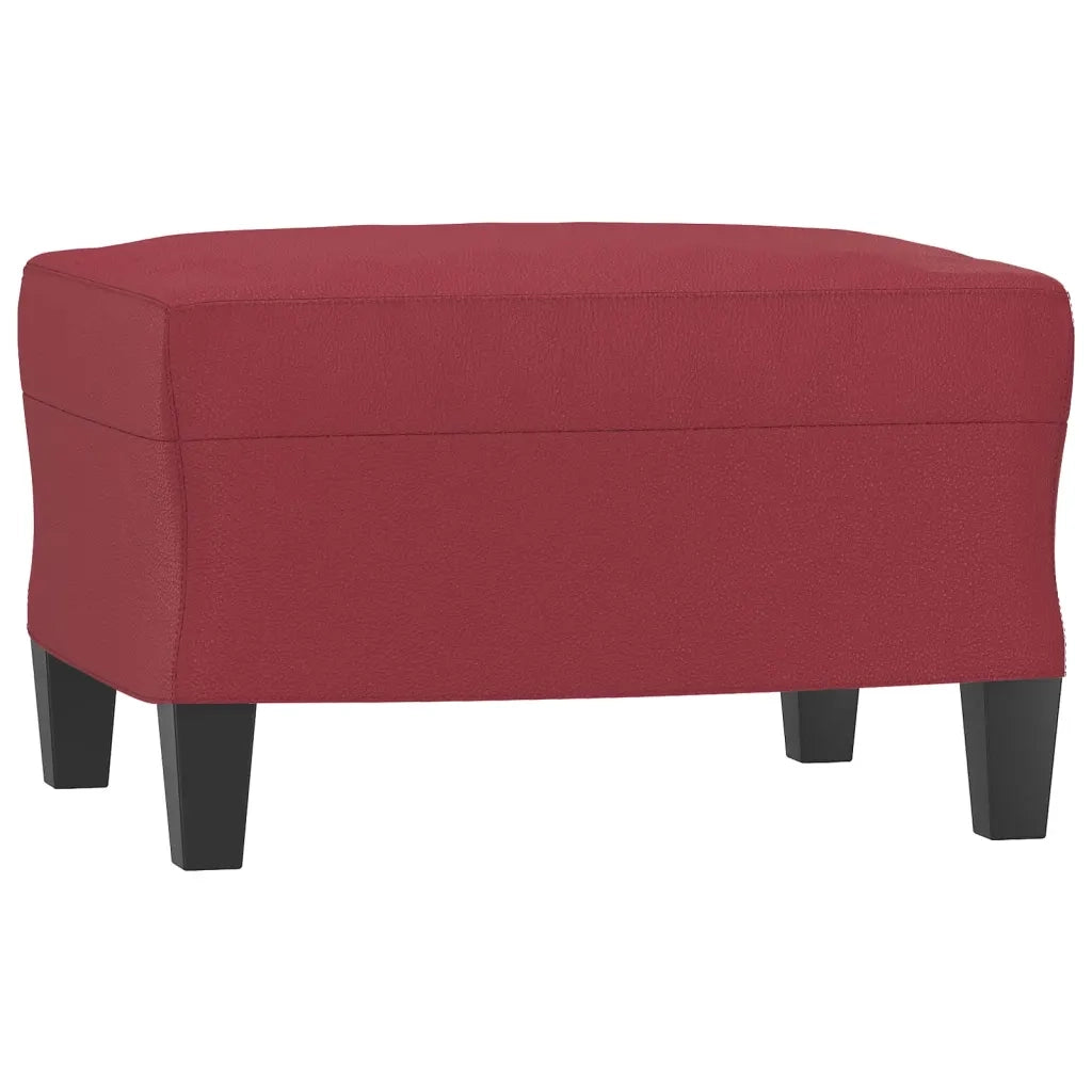 Set di Divani 3 pz con Cuscini Rosso Vino in Similpelle 3202168
