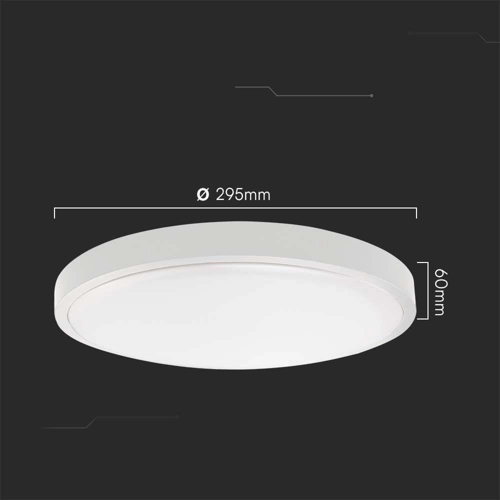 Plafoniera LED V-TAC VT-8618S 18W 30cm 4000K IP44 sensore