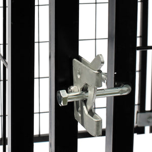 Recinto per cani in acciaio di 121x121x137cm con copertura per riparare dal sole e dalla pioggia