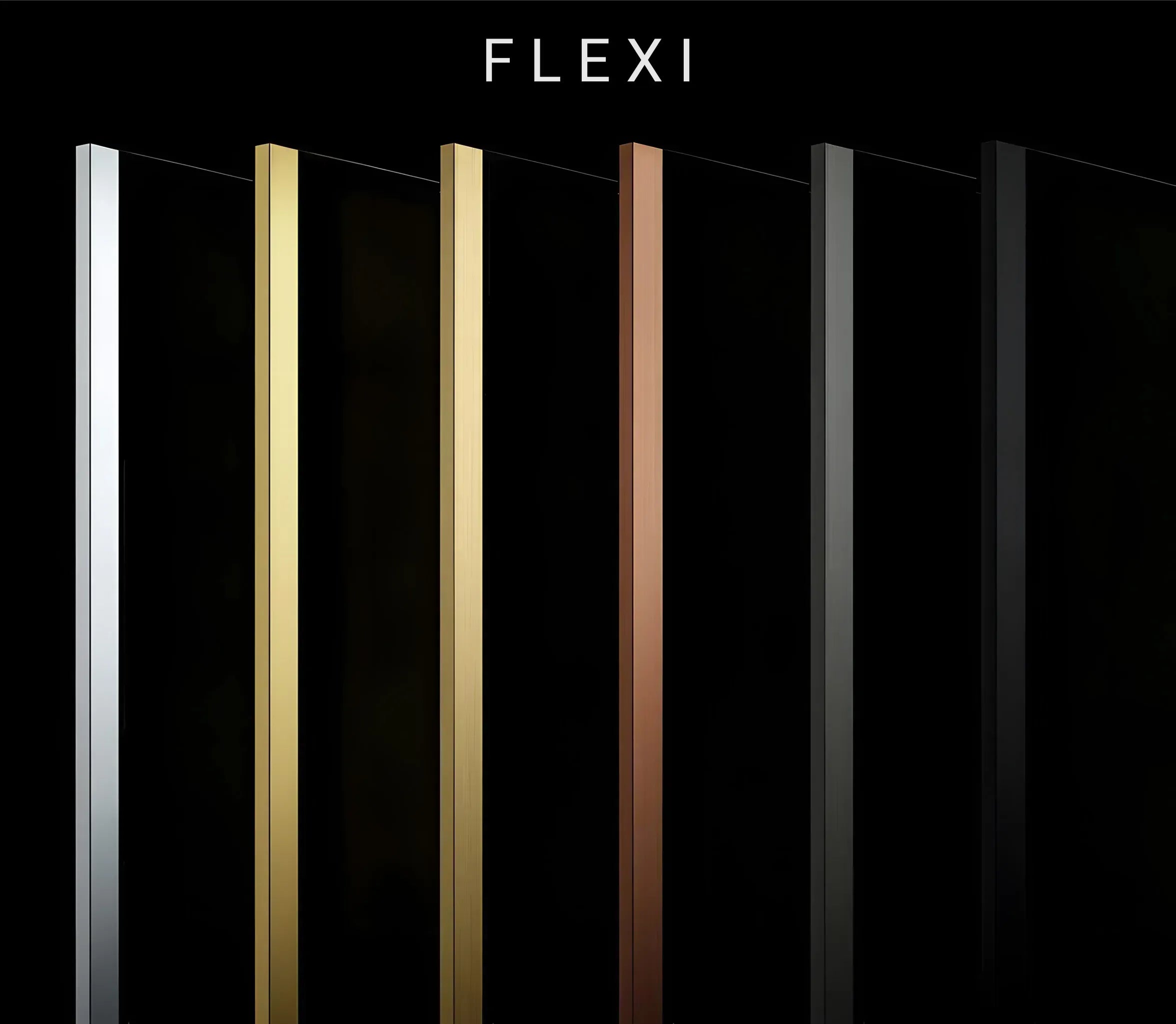 Parete Doccia Rea Flexi Grey / Brush Gold 110