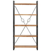 Libreria a 5 Ripiani 90x30x180 cm in Legno Massello di Acacia 286587