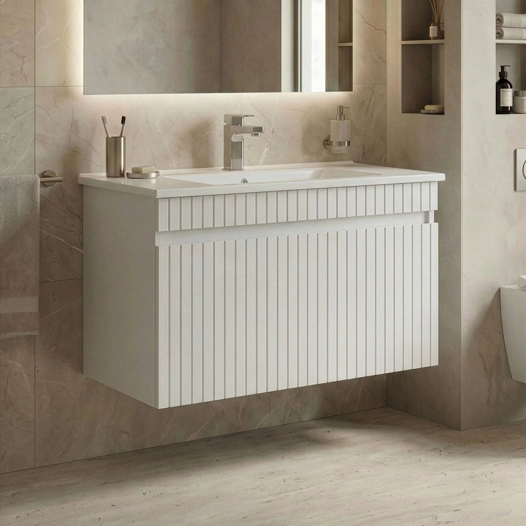 Mobile lavabo "Tivoli 85" - 85 x 45 x 57 cm - Bianco opaco