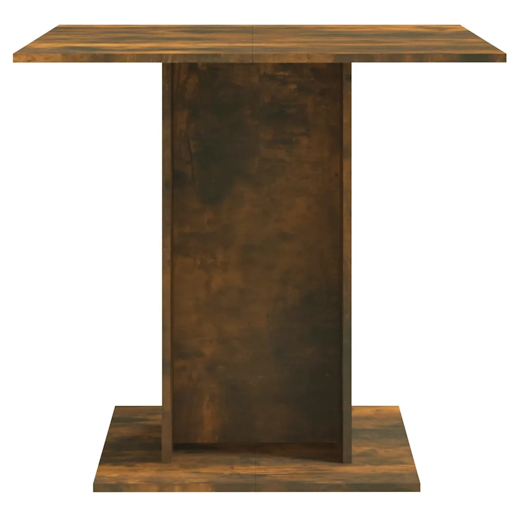 Tavolo da Pranzo rovere fumo 80x80x75 cm Legno Multistrato 825822