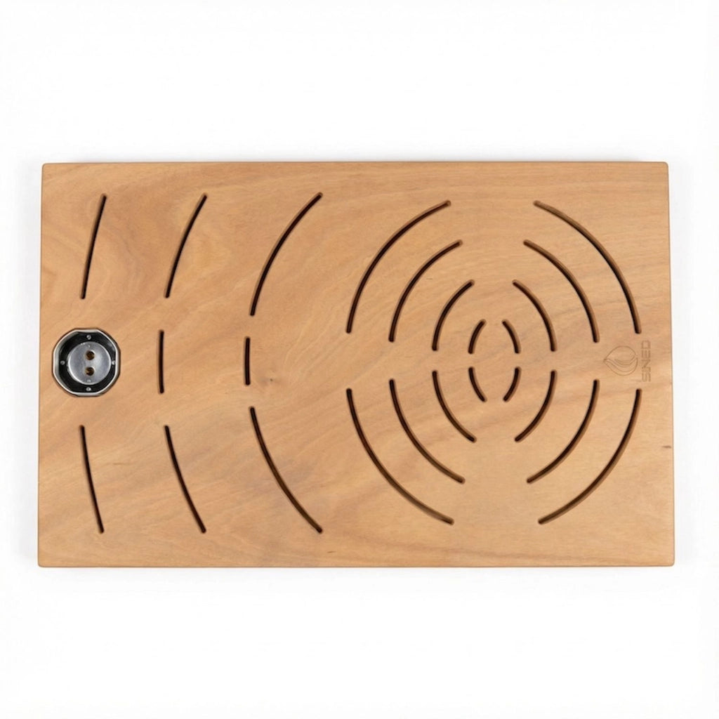 Sined Pedana c Box Singola Pedana Legno Okume Marino Per Una Doccia Inox Con Cbox Marrone