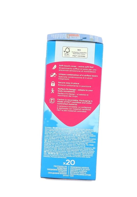 CAREFREE SALVASLIP COTTON FEEL NORMAL FRAGRANZA ALL'ALOE VERA SALVA SLIP DONNA 100% TRASPIRANTI 20 PZ