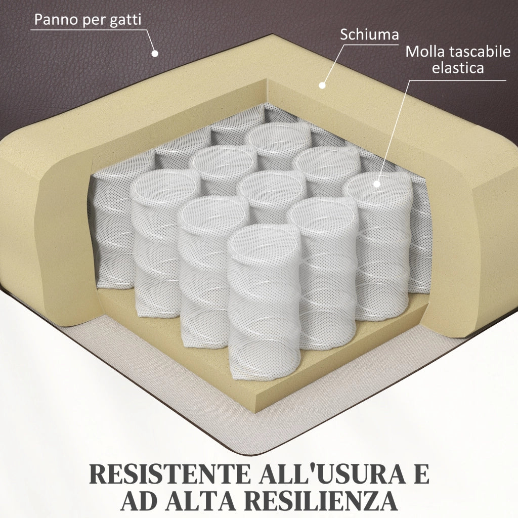 Poltrona Elettrica Reclinabile Massaggiante Alzapersona in Tessuto ¨C Zephmum ¨C Marrone