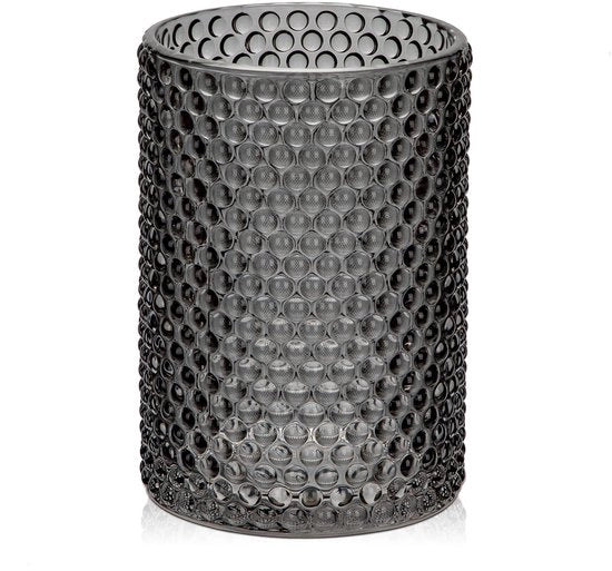 Vasi da fiori moderni in vetro, 14 cm alte vasi da tavolo in vetro, vaso decorativo in vetro nero per fiori, vaso decorativo per fiori, vaso cilindrico in vetro per decorazione da tavolo per ufficio cucina composizioni matrimonio regalo.