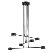 Lampada a sospensione MODUS nera 6 luci GX53 Emibig