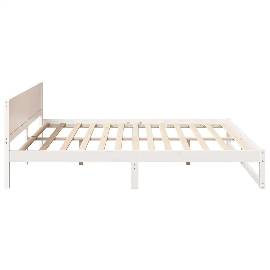 Struttura del letto Bianco 180 x 200 cm Pino massello 873263