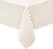 Tavolino Copri Tavolo Lavabile Rectangolare 130x160cm Copri Tavolo Poliestere Impermeabile Effetto Lotus Copri Tavolo Resistenti al Mucchi Lava e Ripeti Copri Tavolo per Cucina da Festa, Beige