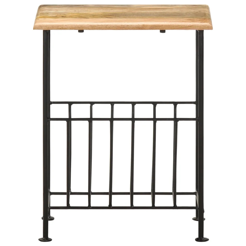 Portariviste 40x30x50 cm in Legno Massello di Mango e Acciaio cod mxl 76402