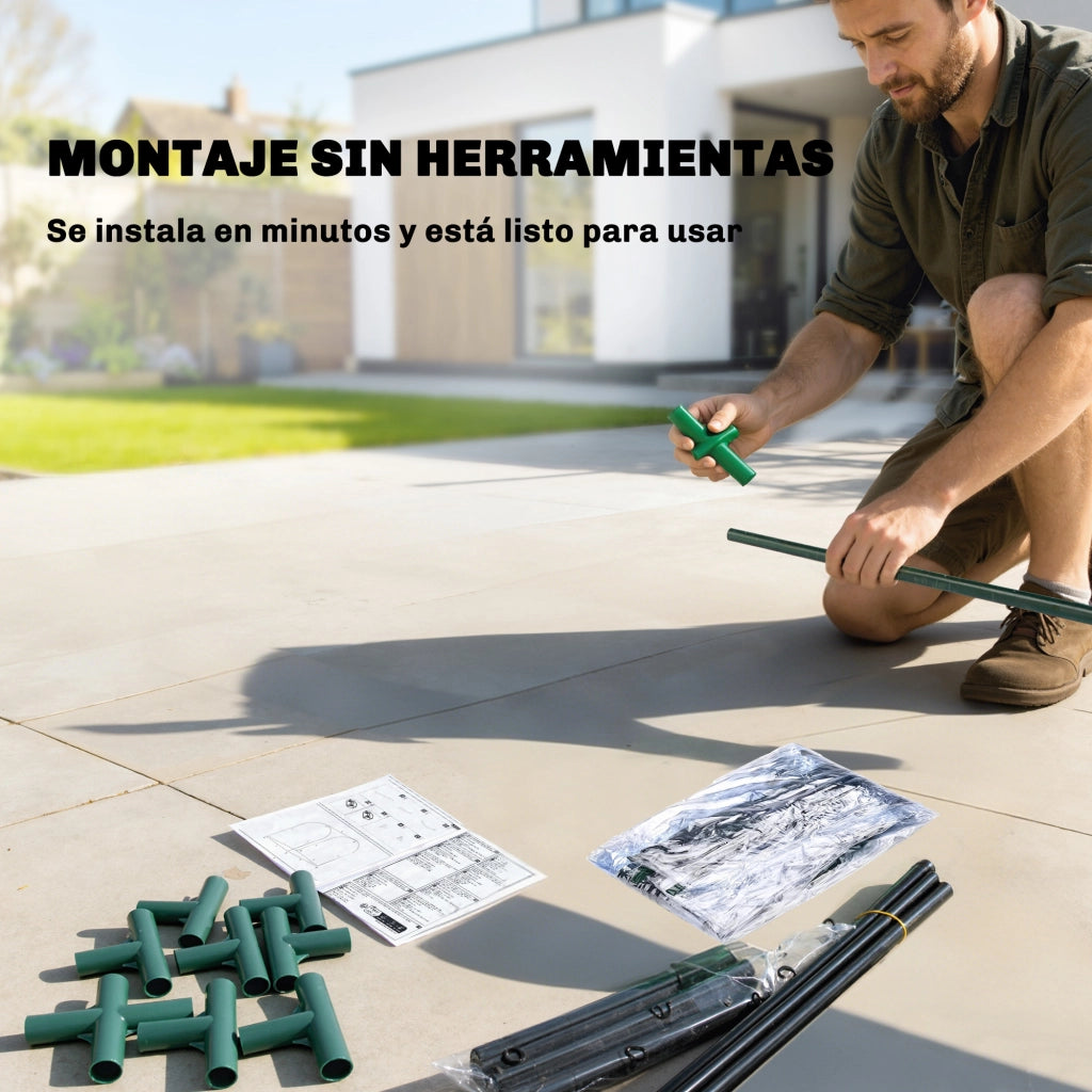 Mini Serra Portatile per Interno ed Esterno ¨C Minimal ¨C Verde 68x50x70 cm
