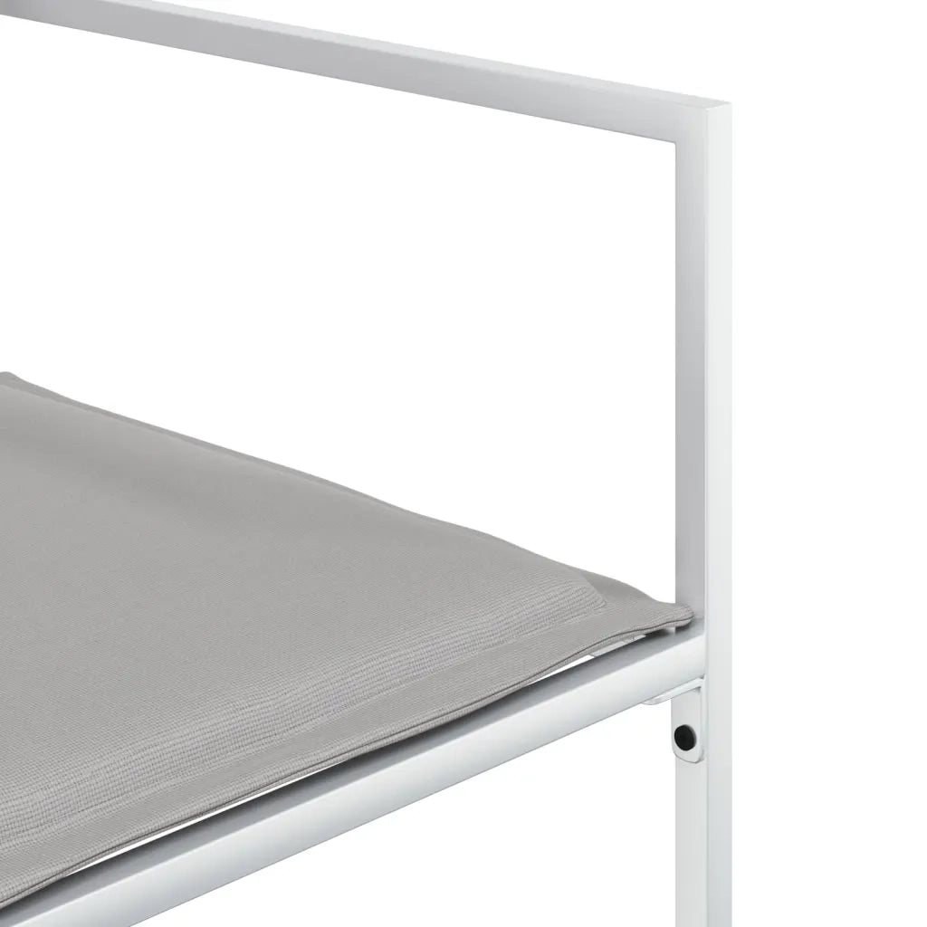 vidaXL Set da Pranzo da Giardino 9 pz con Cuscini Bianco in Textilene