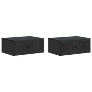 Armadio da Notte con cassetto 2 pcs Nero 49 x 34,5 x 20 cm 897938