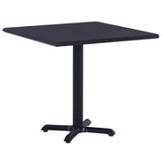 Tavolo da Giardino Nero 80x80x75 cm cod mxl 34119