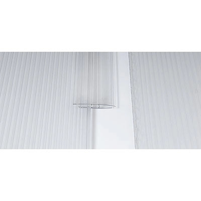 PROFILO GIUNZIONE H LASTRA ALVEOLARE - POLICARBONATO TRASPARENTE H.CM 200 S.MM  6- 2 pezzi