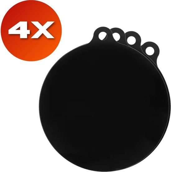 Set di 4 Protezioni Induttive - Pannello di Sostegno - 22CM - Resistente fino a 240 °C - Silicone - Nero