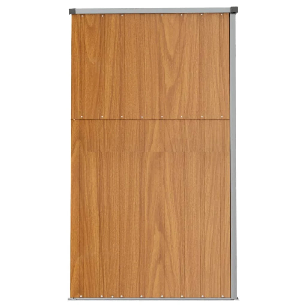 Casetta da giardino cabina ripostiglio casetta da esterno robusta casetta per attrezzi 225 x 89 x 161 cm acciaio zincato marrone 02_0022422