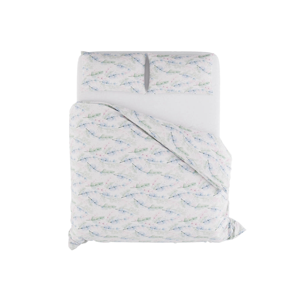 Copripiumino Karma Singolo con Federa in Poliestere Bouquet Blu