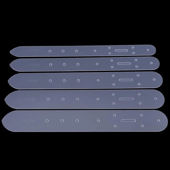 Set di Schemi di Alta Qualità in PVC - Ponsen per Carta - Translucido - Fori a Nastro - Leggero - Utile Strumento di Aiuto