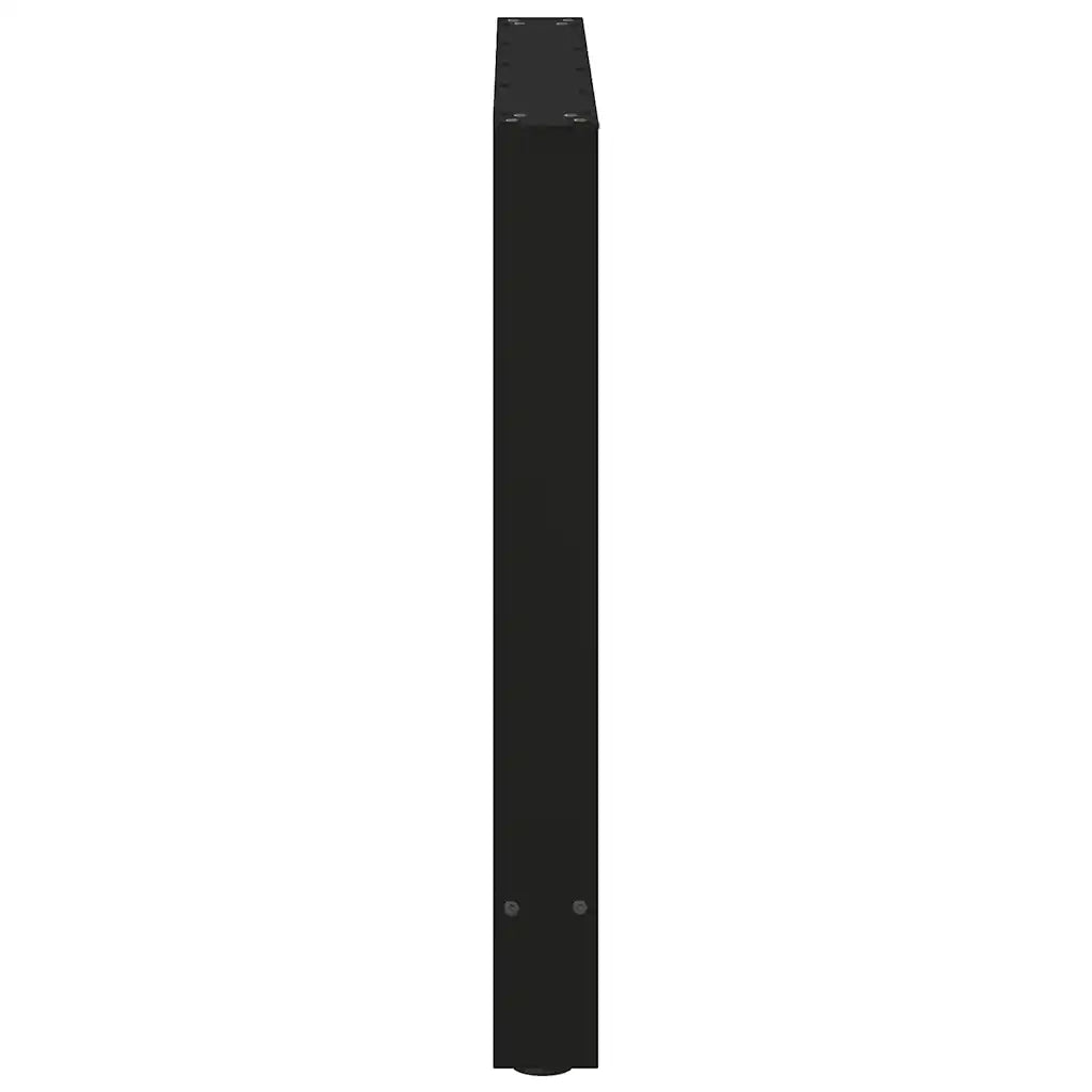 Gambe per tavolo da pranzo nere 2 pz 80x(72-73) cm in acciaio 4013312
