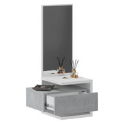 Tesero, Mobile da Ingresso Specchio Incluso, 43x32x90h cm Bianco