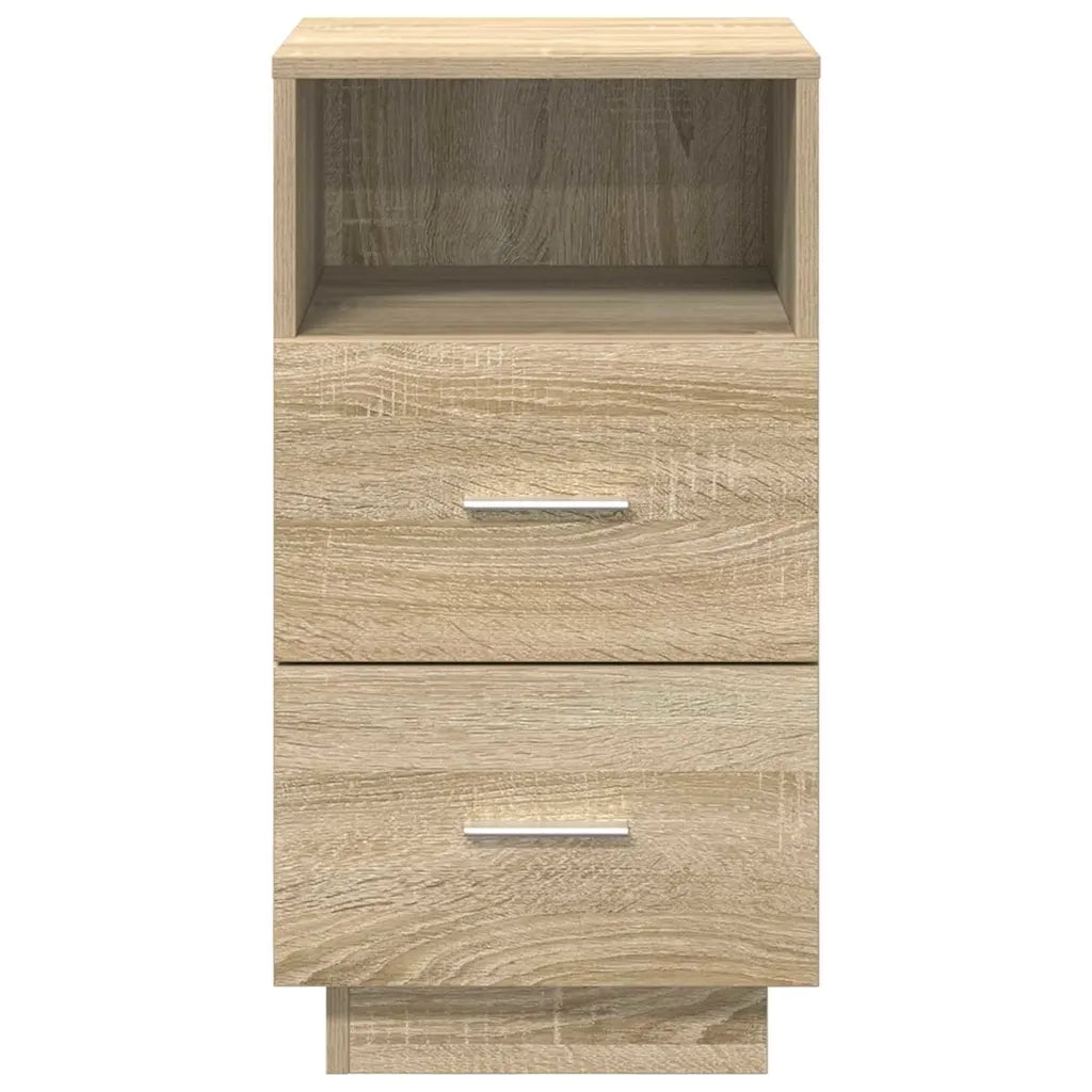 Comodini 2 pz con 2 Cassetti Rovere Sonoma 36x36x68 cm 858583