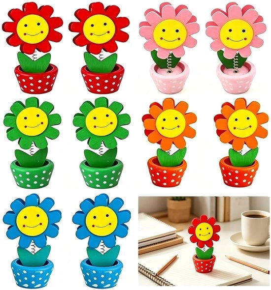 Set di Clip in Legno Creativo a Forma di Fiore - 10 Pezzi Sostegno per Fotografie