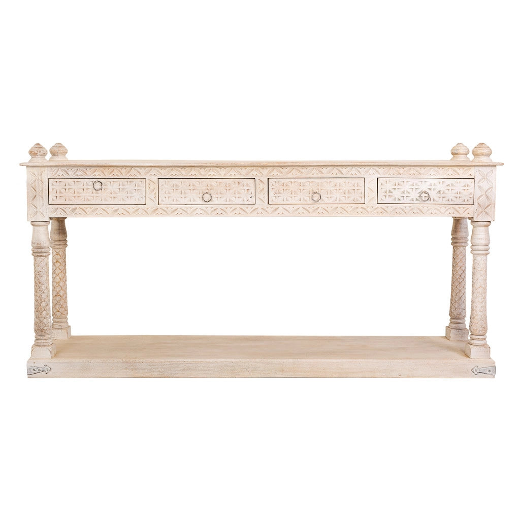 Mueble de entrada in legno finitura artigianale 196x46x97h cm
