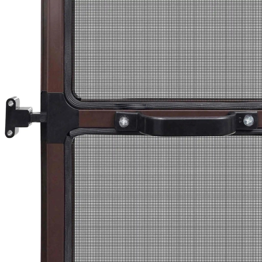 Schermo Insetti a Battente Marrone e Nero 120 x 240 cm CFW2701648