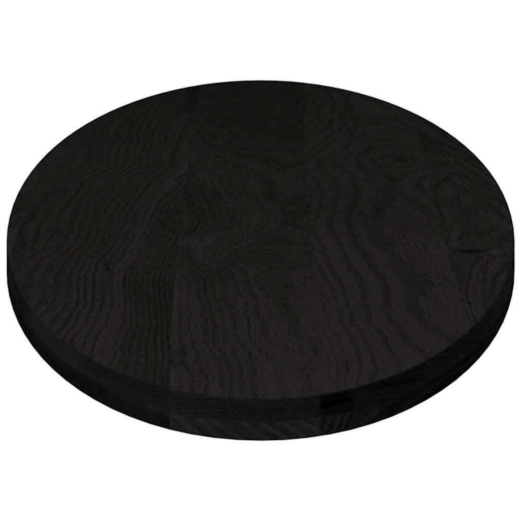 Piano Tavolo Marrone Scuro 140x60x4 cm in Rovere Massello Ovale 4009060