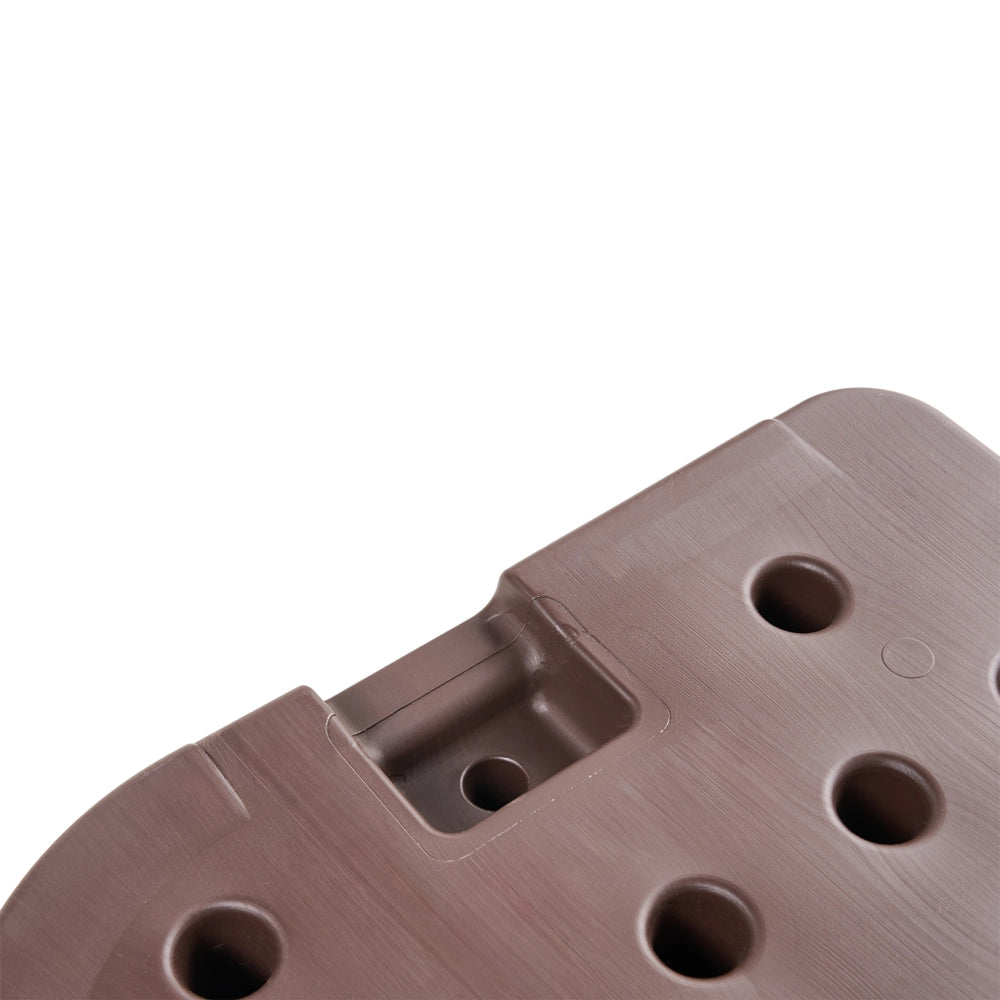 Ombrellone Base Taupe Nero Materiale Sintetico Quadrato 104 x 104 cm