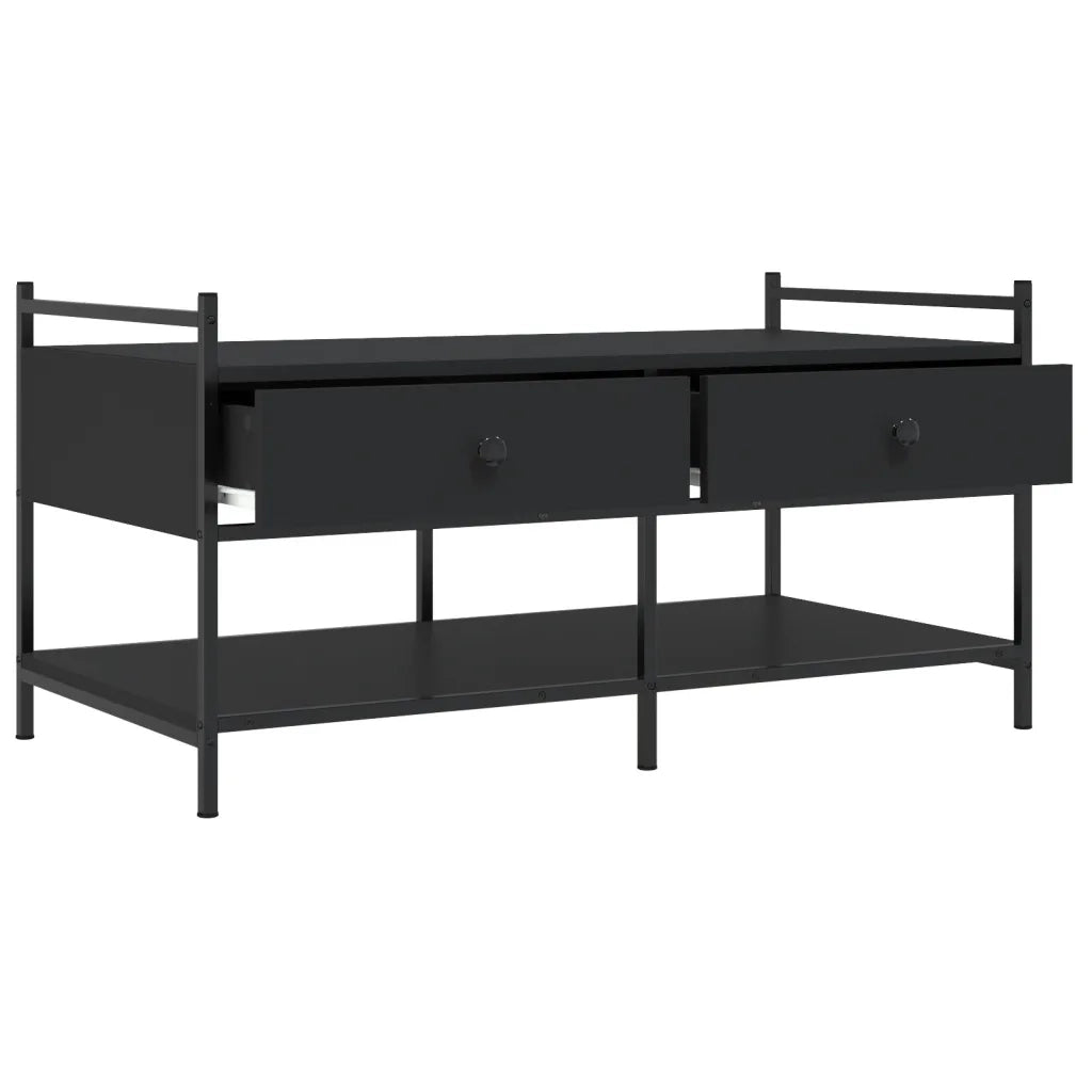 Tavolino da salotto | Tavolino da caff¨¨ | Tavolino da Soggiorno Nero 99x50x50 cm in Legno Multistrato