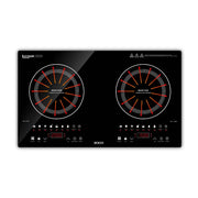 Piano cottura a induzione doppio 3500W con 2 zone, controllo touch e 7 programmi, temperatura 60-300°C per cucina - Sogo