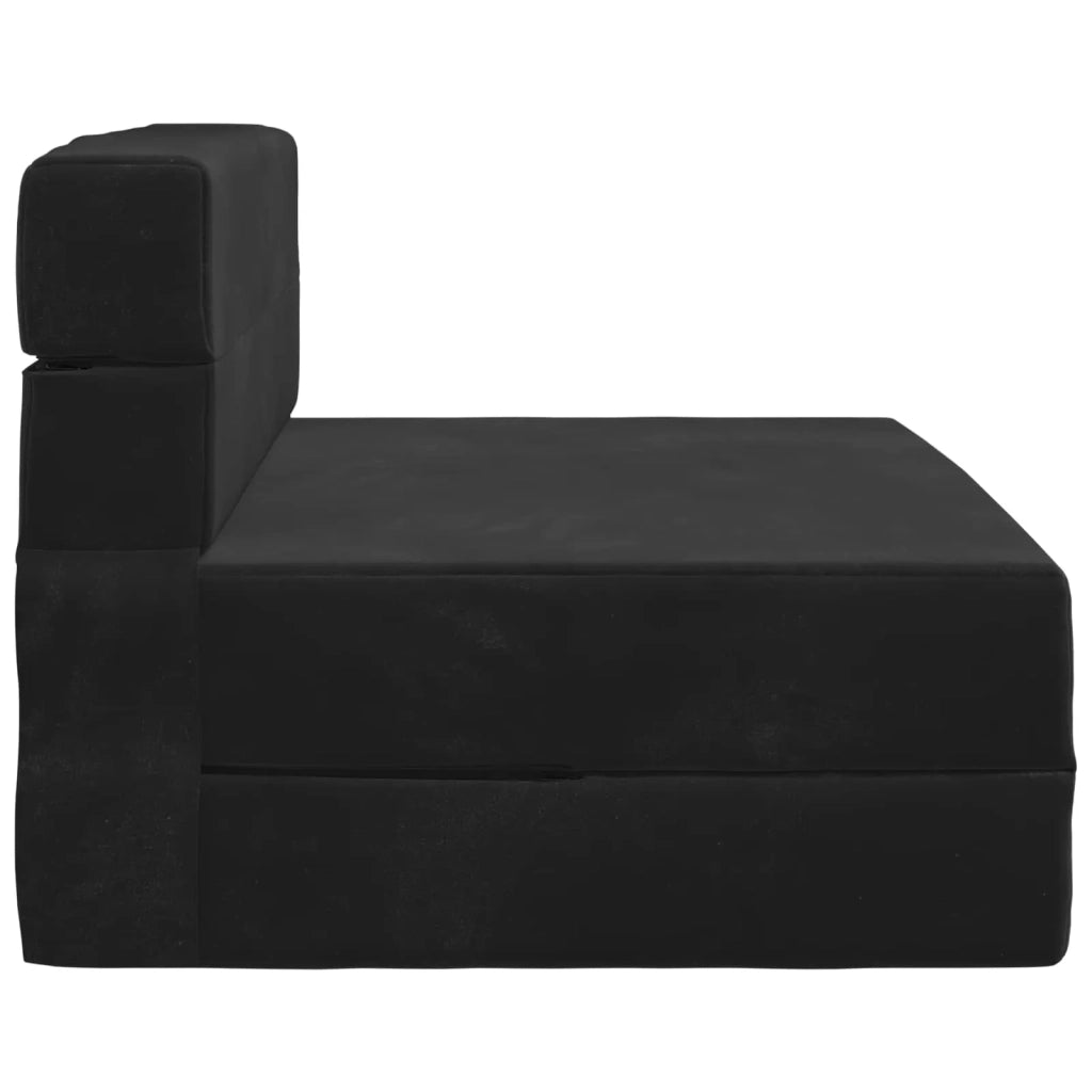 Divano Letto Pieghevole Nero 100 x 80 x 60 cm Tessuto 900113