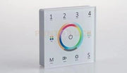 WALLPAD RF 2,4G CONTROLLO RGB E RGBW E RGB+CCT 4 ZONE 5 CANALI 8,6X8,6X3,6CM